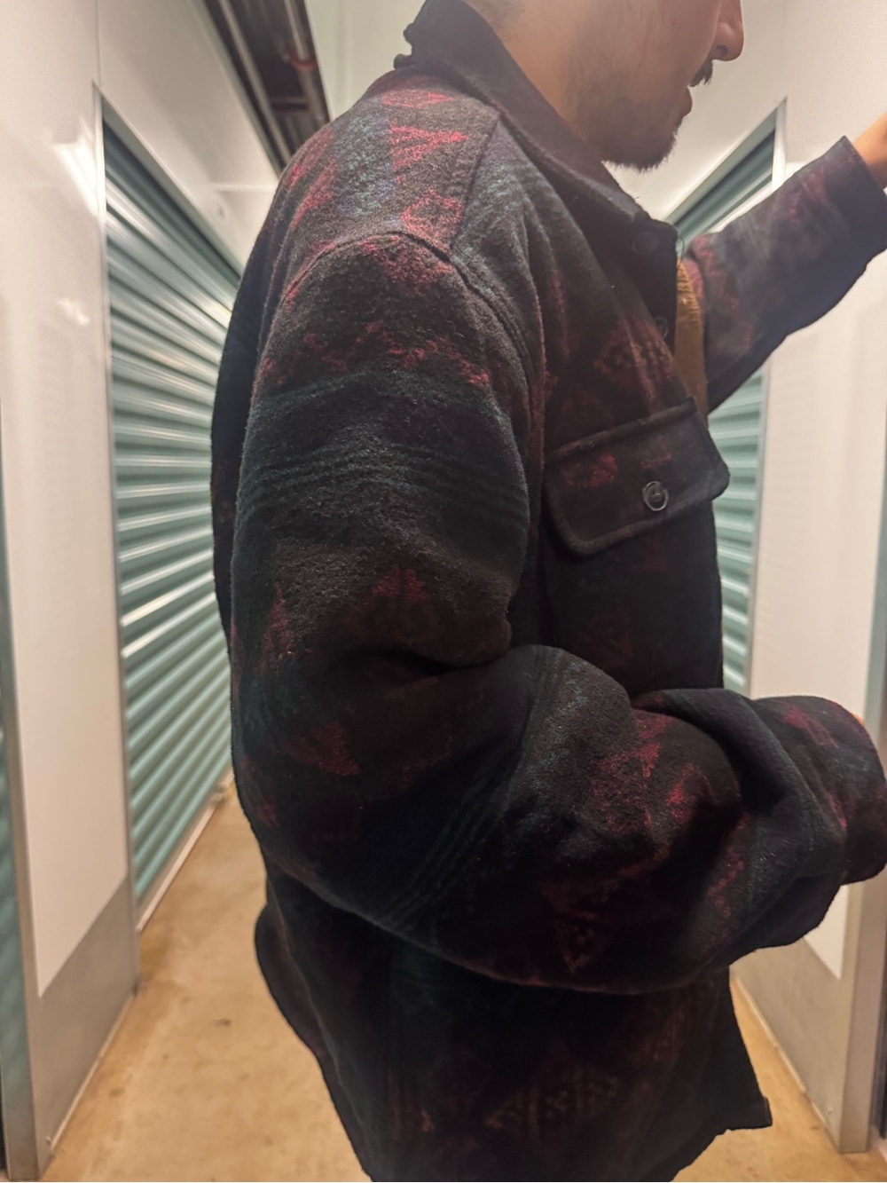 JACHS New York Brown & Black Wool-Blend Outdoor Jacket